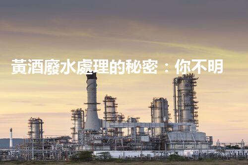 黃酒廢水處理的秘密：你不明白的環(huán)保技術(shù)突破！